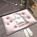 NEW 3D Bathroom Water Absorbent Rubber Door Mats